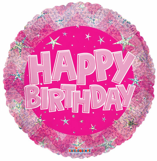 18" Mylar Pink Happy Birthday Balloon - Sweet Birthday Celebration