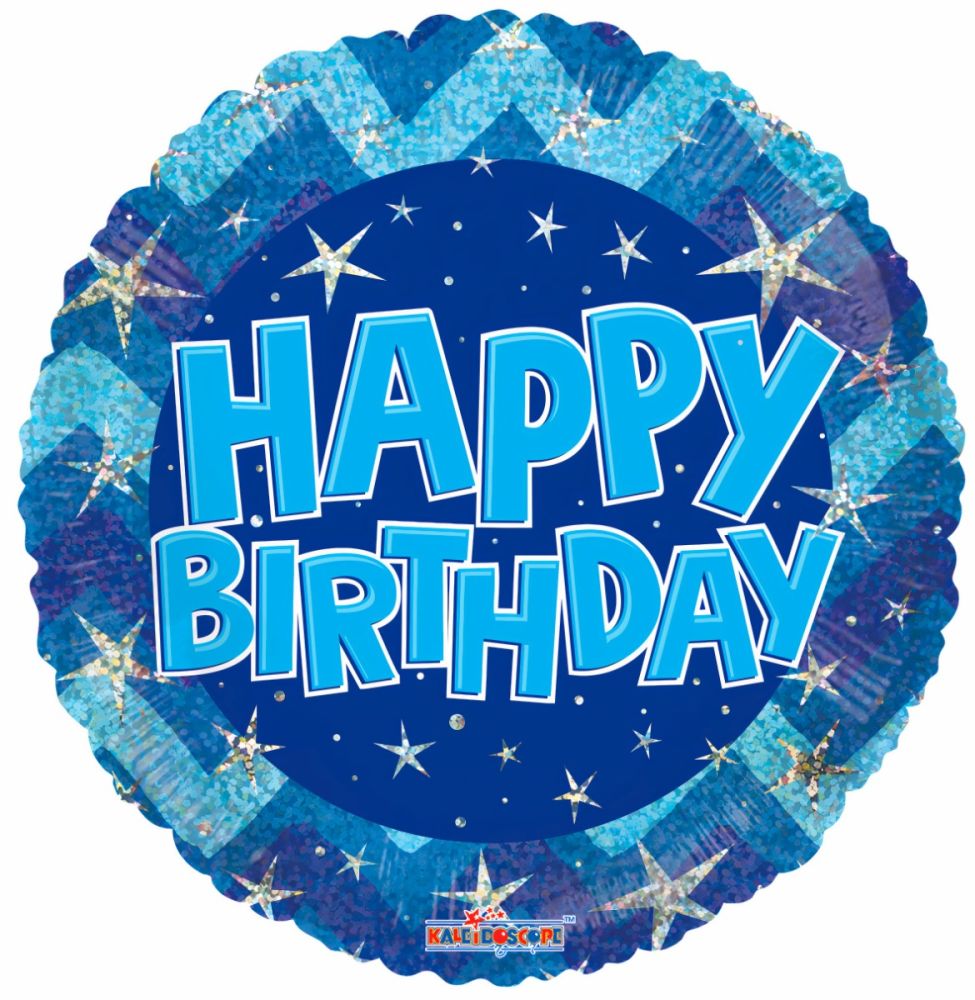 18" Mylar Happy Birthday Blue Balloon - Classic Birthday Celebration