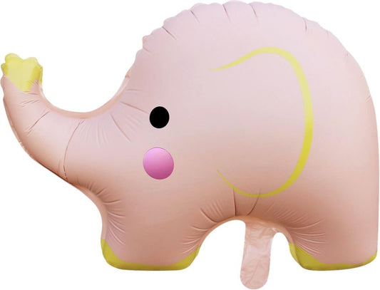 24" Pink Elephant Mylar Balloon - Adorable Character Balloon